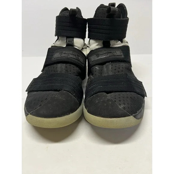 Size 13 - Nike LeBron Zoom Soldier 10 2016 Black White Basketball Shoes